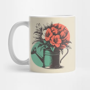 Flower in Watering Can Mug